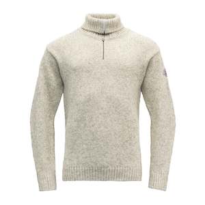 NANSEN WOOL ZIP NECK GREY MELANGE