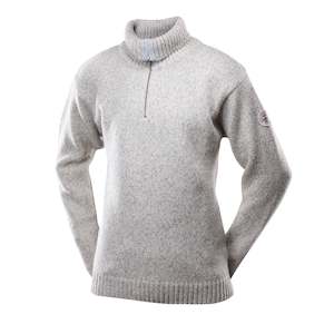 NANSEN SWEATER ZIP NECK GREY MELANGE