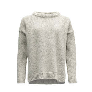 Womens Woolsweater Clothing: NANSEN WOOL SWEATER WOMAN GREY MELANGE