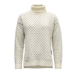 Womens Woolsweater Clothing: SORISEN WOOL HIGH NECK WMN, 'OFF WHITE/INK'