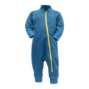 NIBBA BABY WOOL PLAYSUIT BLUE MELANGE