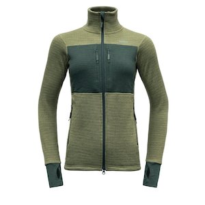 Womens Wooljacket Clothing: EGGA GRID JKT WOMAN LICHEN/WOODS