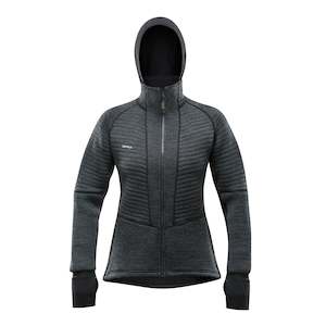 Womens Wooljacket Clothing: TINDEN SPACER WOMAN JACKET WITH HOOD ANTHRACITE