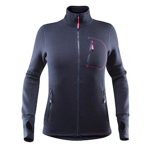 Womens Wooljacket Clothing: THERMO WOMAN JACKET BLUE DETAIL