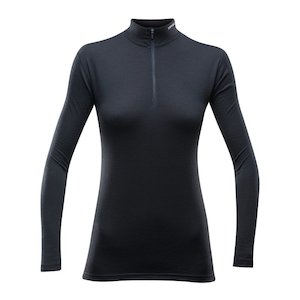 BREEZE MERINO 150 ZIP NECK WOMAN BLACK