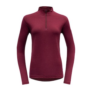 BREEZE MERINO 150 ZIP NECK WOMAN BEETROOT