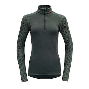 Womens Duo Active: DUO ACTIVE MERINO 205 ZIP NECK WOMAN WOODS