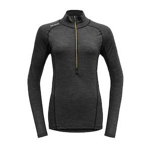 RUNNING MERINO 130 ZIP NECK WMN ANTHRACITE