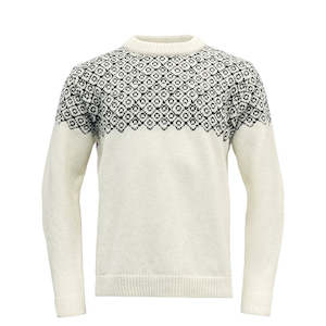 Womens Signature Collection: BJØRNØYA WOOL SWEATER OFFWHITE/INK