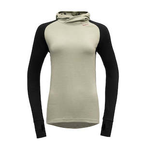 EXPEDITION MERINO 235 HOODIE WOMAN FOG/CAVIAR