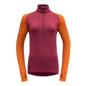 Expedition Merino 235 Zip Neck Woman Beetroot/flame