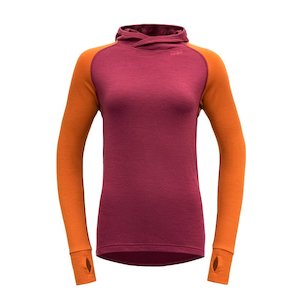 EXPEDITION MERINO 235 HOODIE WOMAN BEETROOT/FLAME