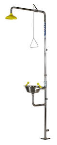 Pratt Combination Safety Shower & Eye Wash Hand Operated with bowl