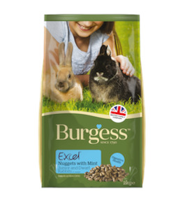 Burgess Excel Junior & Dwarf Rabbit Nuggets with Mint