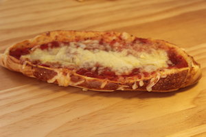 Pizzastick with frankfurter sausage