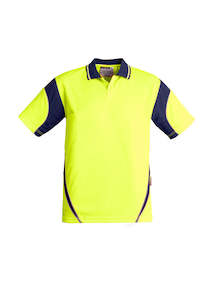 Screen printing: Mens Hi Vis Aztec Short Sleeve Polo