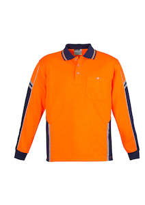 Screen printing: Mens Hi Vis Squad Long Sleeve Polo