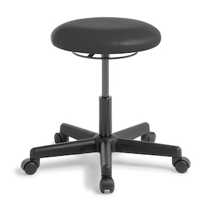 Eden Button Height Adjustable Stool Black Vinyl