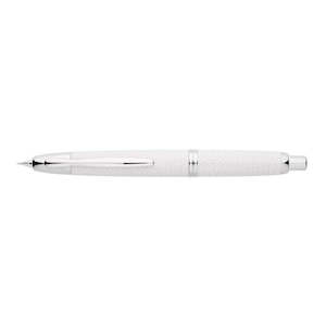 Pilot Splash Capless Fountain Pen Fine Tip - Patterned White Barrel With Silver Trim