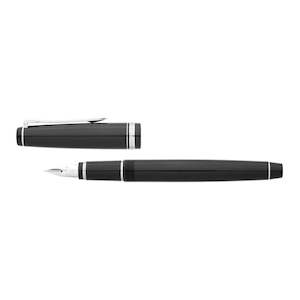 Pilot Falcon Fountain Pen Extra Fine Tip - Black Resin Barrel With Silver Trim