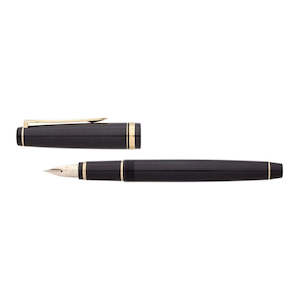 Pilot Falcon Fountain Pen Extra Fine Tip - Black Resin Barrel With Gold Trim