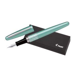 Pilot MR3 Fountain Pen Fine Tip - Metallic Aqua Blue Barrel