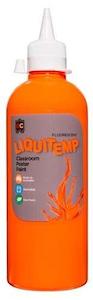 Liquitemp Fluorescent Classroom Poster Paint 500ml - Orange