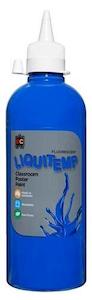 Liquitemp Fluorescent Classroom Poster Paint 500ml - Blue