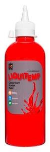 Liquitemp Fluorescent Classroom Poster Paint 500ml - Scarlet