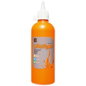 Liquitemp Metallic Classroom Poster Paint 500ml - Orange