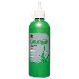 Liquitemp Metallic Classroom Poster Paint 500ml - Green