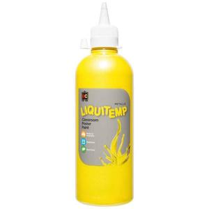 Liquitemp Metallic Classroom Poster Paint 500ml - Yellow