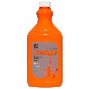 Liquitemp Fluorescent Classroom Poster Paint 2 Litres - Orange