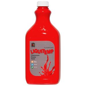 Liquitemp Fluorescent Classroom Poster Paint 2 Litres - Scarlet