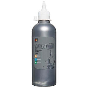 Liquitemp Metallic Classroom Poster Paint 500ml - Silver