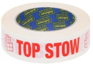 TOP STOW Printed Rippable Sellotape RIP030T Label 30mm x 125mm