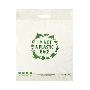 Compostable Punched Handle Retail Bags 400mm x 490mm x 200's Pack