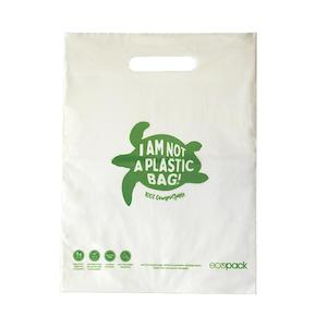 Compostable Punched Handle Retail Bags 260mm x 340mm x 400's Pack