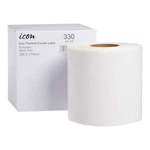 Icon Thermal 100 x 174mm Courier Label Perforated - 330 Labels