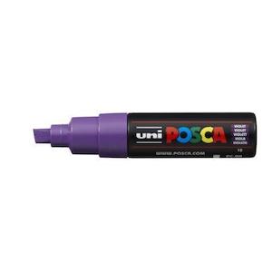 Uni Posca Paint Marker, PC-8K, Violet, Chisel Tip 8.0mm