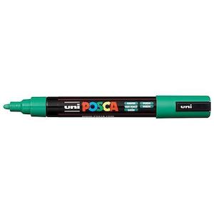 Uni Posca Paint Marker, PC-5M, Green, Medium Bullet Tip, 1.8-2.5mm