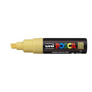 Uni Posca Paint Marker PC-8K, Straw Yellow, Chisel Tip 8.0mm