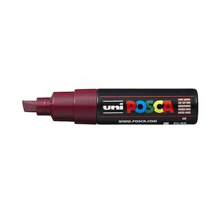 Uni Posca Paint Marker PC-8K, Red Wine, Chisel Tip 8.0mm