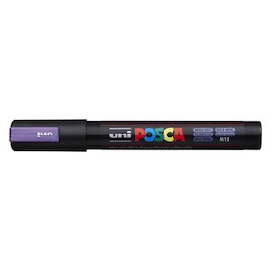 Uni Posca Paint Marker PC-8K, Metallic Violet, Chisel Tip 8.0mm