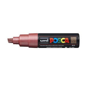 Uni Posca Paint Marker PC-8K, Metallic Red, Chisel Tip 8.0mm