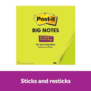 Post-it Super Sticky Big Notes BN11 Bright Green 279 X 279mm 30 sheets