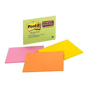 Post-it Super Sticky Lined Notes 660-SS 101mm x 152mm Assorted Pad