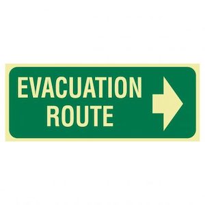 Exit Sign – Evacuation Route Arrow Right