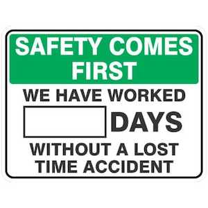 Lost Time Injury Sign – Lti Board