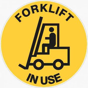 Forklift In Use – Floor Marker